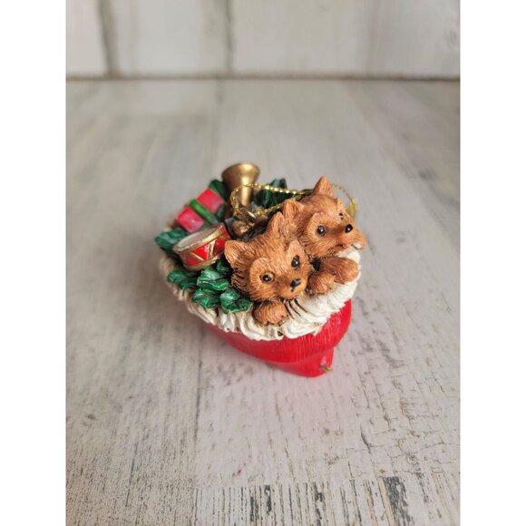 Scottish Terrier Santa had gifts mini ornament Xmas dog pet - Picture 2 of 5